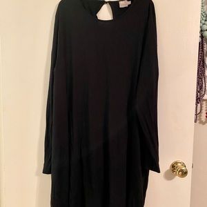 Asos black long sleeve swing dress size 14